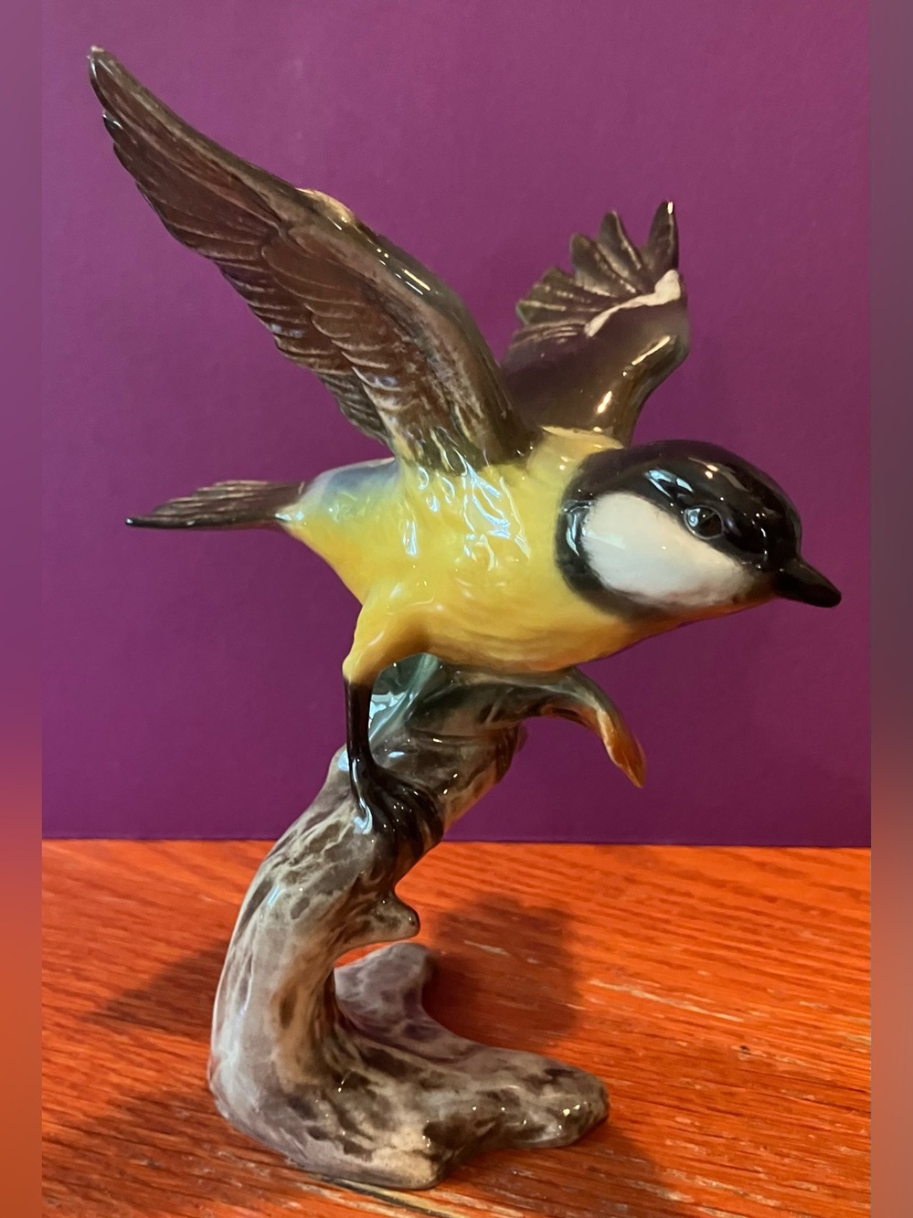 EUC Goebel W Germany Great Titmouse porcelain bird 1966 no flaws RARE